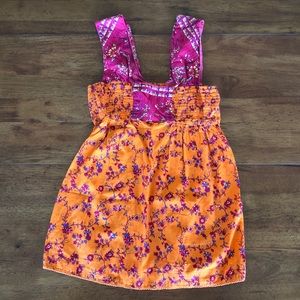 Free People Boho Smocked Sleeveless Tank Top